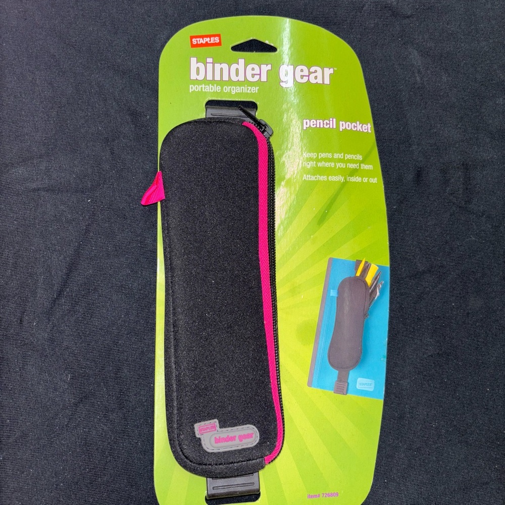 Staple Black and Pink Pencil Pocket